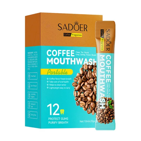 Ополіскувач для рота у стіках Sadoer Coffee Mouthwash з ароматом кави, 20 шт.