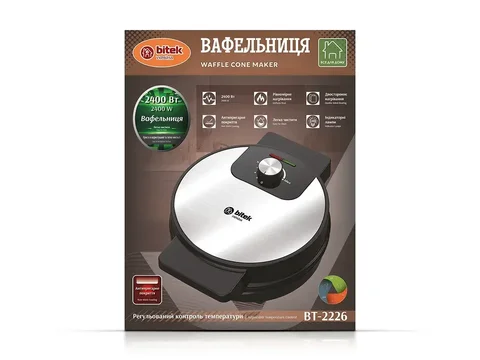 Вафельниця електрична BITEK BT-2226 2400 Вт з антипригарним покриттям