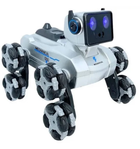 Робот-собака на колесах Mechanical Dog H29-1, радіокерований, сріблястий