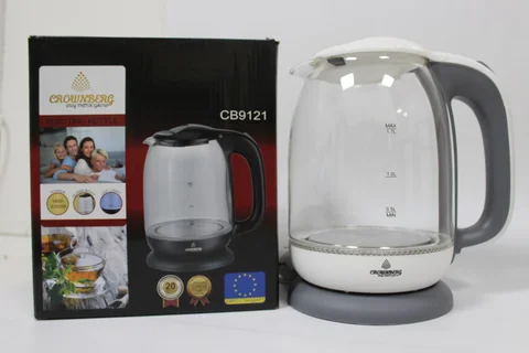 Електрочайник Crownberg CB-9121 скляний 1,7 л 1800 Вт