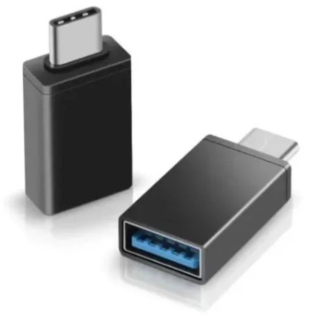 Перехідник OTG-01 USB – Type-C для підключення флешки до телефона, чорний